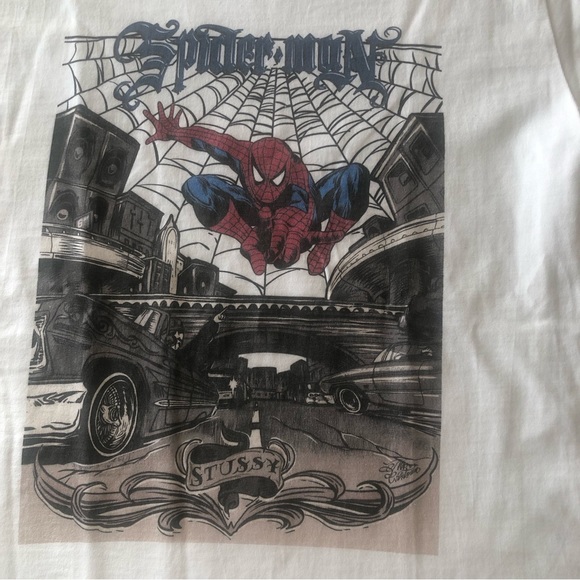 Spider-Man white short sleeve T-shirt size L - Picture 2 of 5